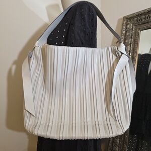 A New Day - "Soft Pleated Hobo Bag" (Or A Large Tote) - In Pumice Stone